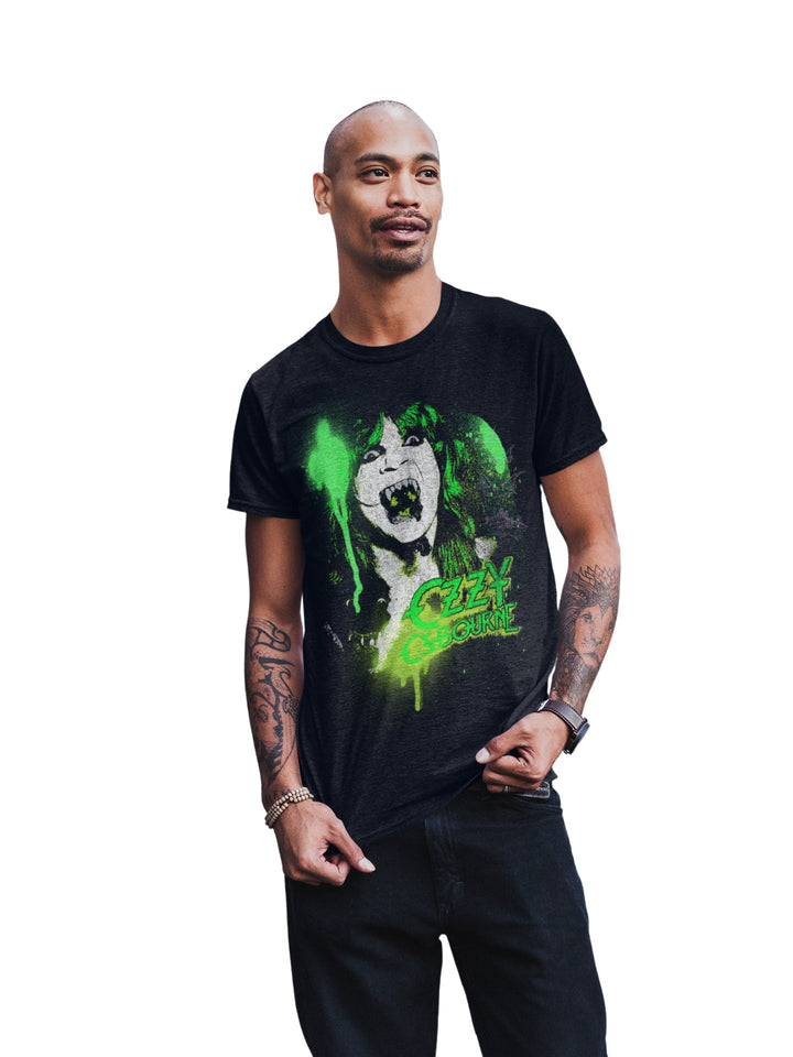 Ozzy Osbourne Green Screaming T-Shirt - HYPER iCONiC.