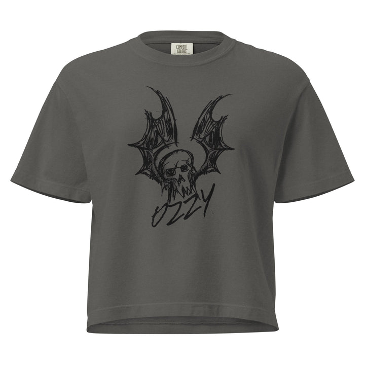 Ozzy Osbourne Hand Sketched Mineral Wash Womens Crop Top - HYPER iCONiC.