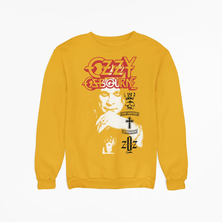 Ozzy Osbourne Holy Trinity Jumbo Print Sweatshirt - HYPER iCONiC.