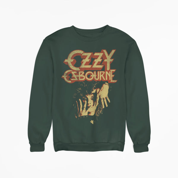 Ozzy Osbourne - Late 80s Vintage Ozzy Jumbo Print Sweatshirt - HYPER iCONiC.