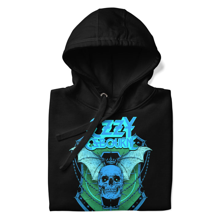 Ozzy Osbourne Neon Blue Bat Classic Hoodie - HYPER iCONiC.