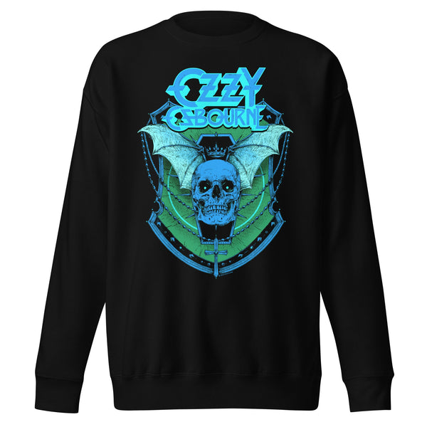 Ozzy Osbourne Neon Blue Bat Jumbo Print Sweatshirt - HYPER iCONiC.