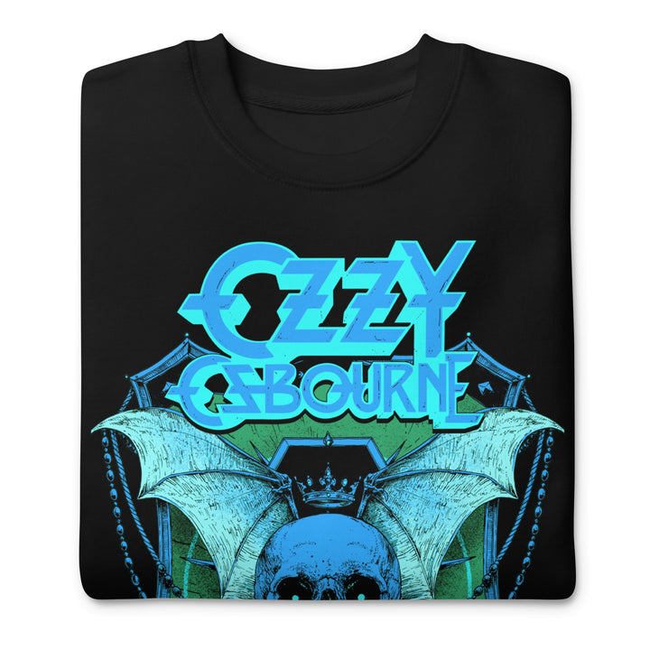 Ozzy Osbourne Neon Blue Bat Jumbo Print Sweatshirt - HYPER iCONiC.