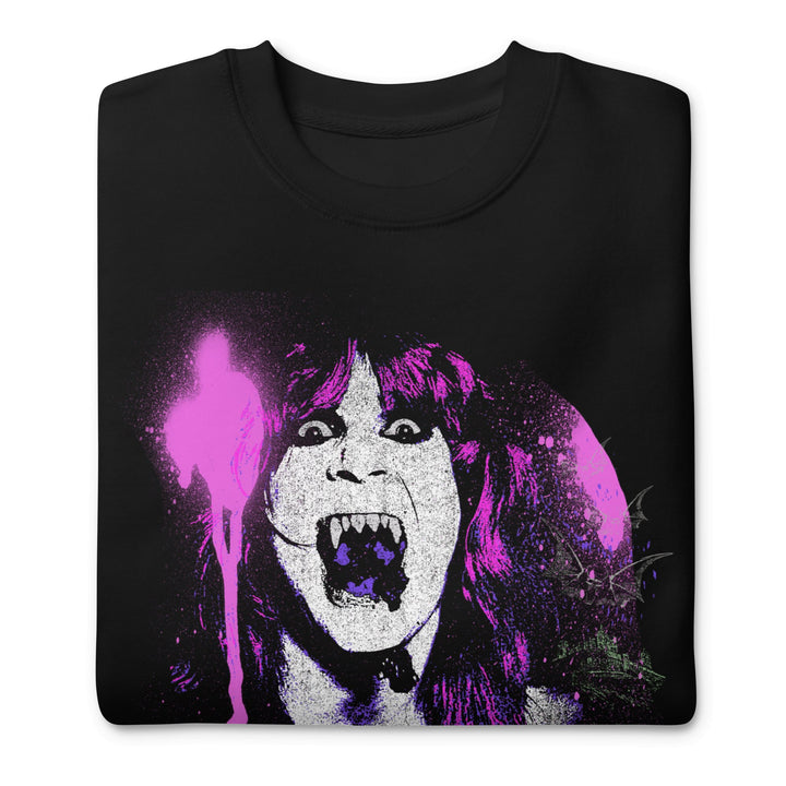 Ozzy Osbourne Purple Screaming Jumbo Print Sweatshirt - HYPER iCONiC.