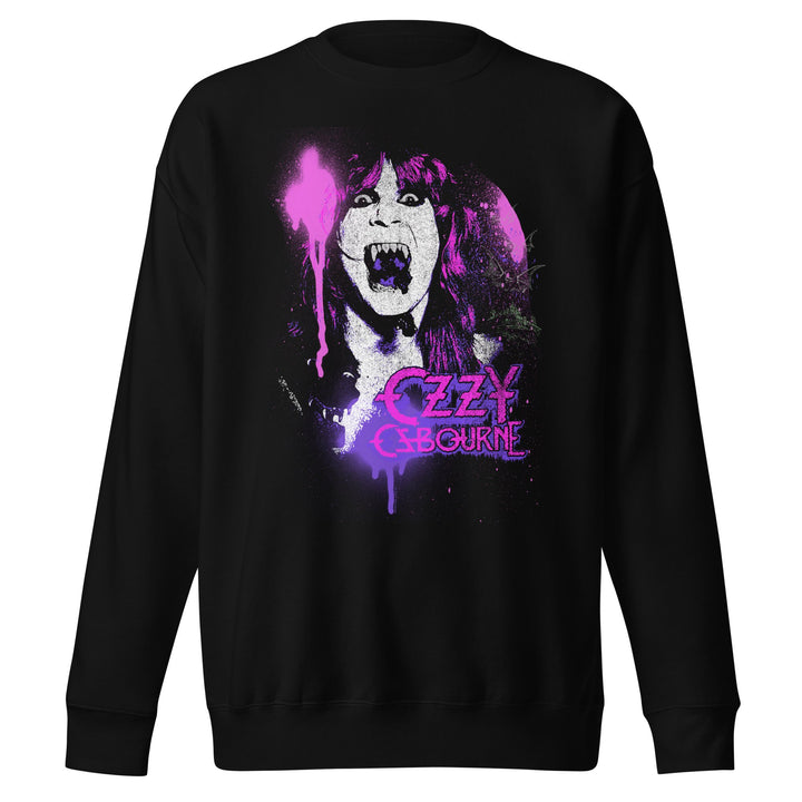 Ozzy Osbourne Purple Screaming Jumbo Print Sweatshirt - HYPER iCONiC.