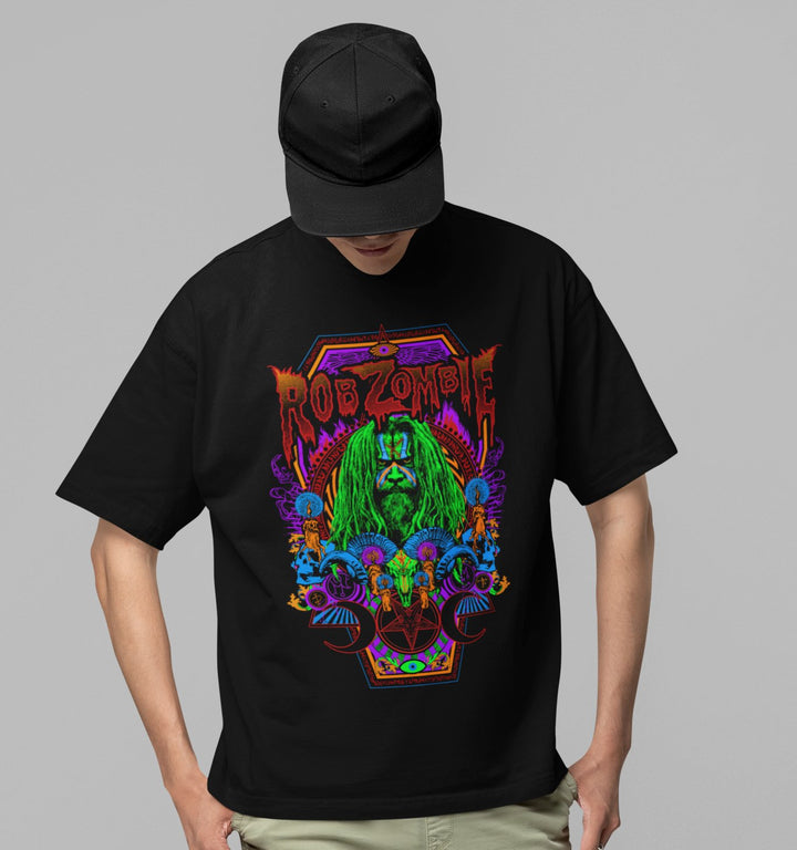 Rob Zombie - Pyschedelic Jumbo Print T-Shirt - HYPER iCONiC.