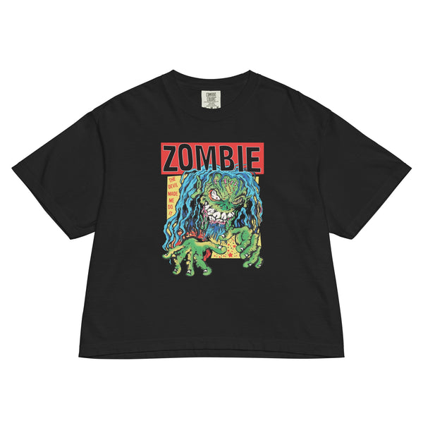 Rob Zombie Vintage Slime Mineral Wash Womens Crop Top - HYPER iCONiC.