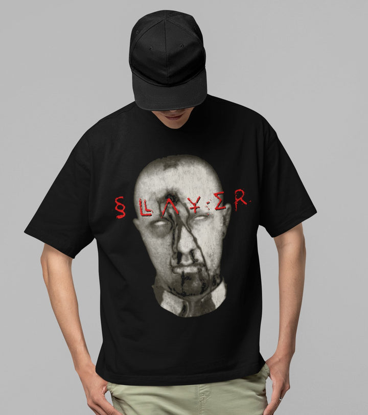 Slayer Blank Eyes Jumbo Print T-shirt - HYPER iCONiC.