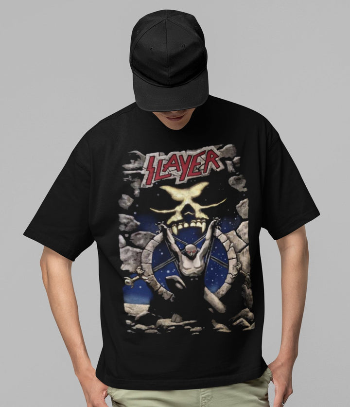 Slayer - Bow Down Jumbo Print T-Shirt - HYPER iCONiC.