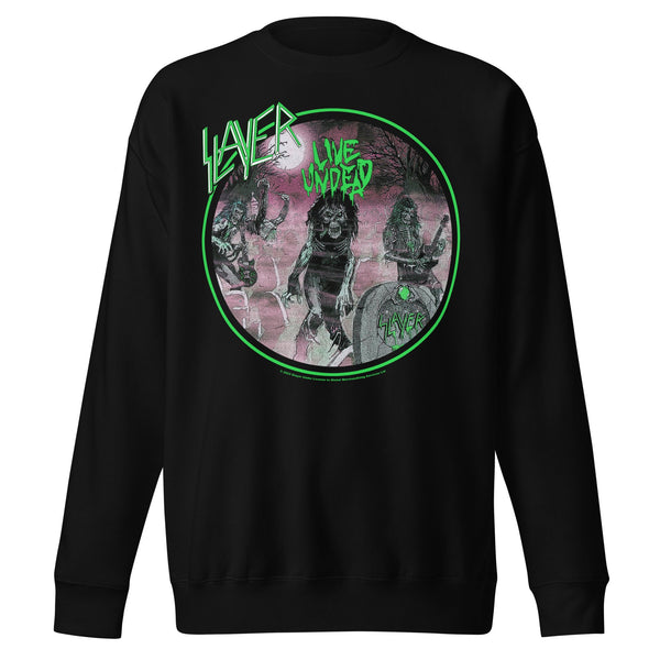 Slayer Neon Green Undead Jumbo Print Sweatshirt - HYPER iCONiC.