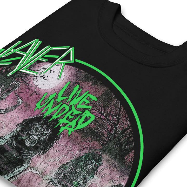 Slayer Neon Green Undead Jumbo Print Sweatshirt - HYPER iCONiC.