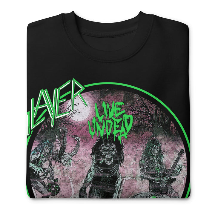 Slayer Neon Green Undead Jumbo Print Sweatshirt - HYPER iCONiC.