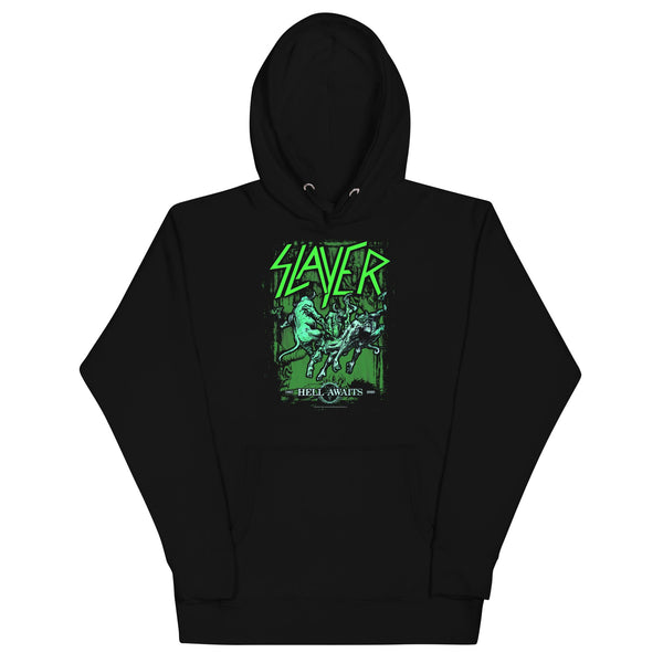 Slayer Neon Hell Awaits Classic Hoodie - HYPER iCONiC.