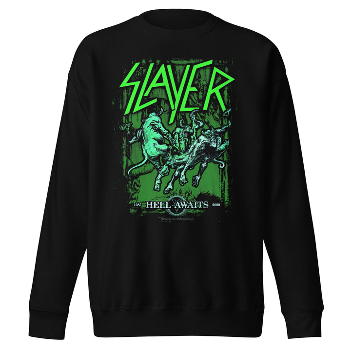 Slayer Neon Hell Awaits Jumbo Print Sweatshirt - HYPER iCONiC.