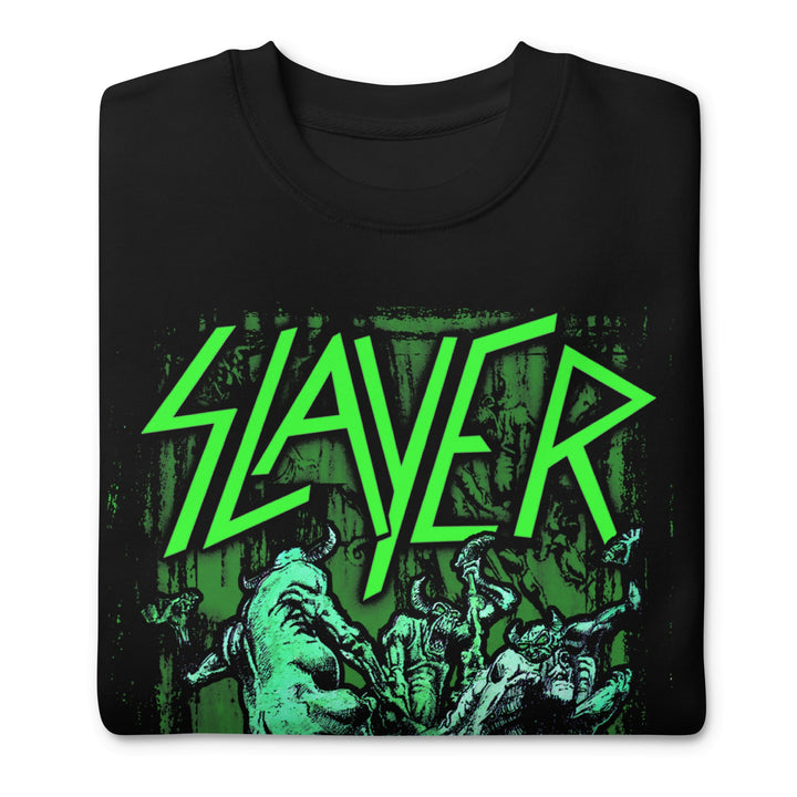 Slayer Neon Hell Awaits Jumbo Print Sweatshirt - HYPER iCONiC.