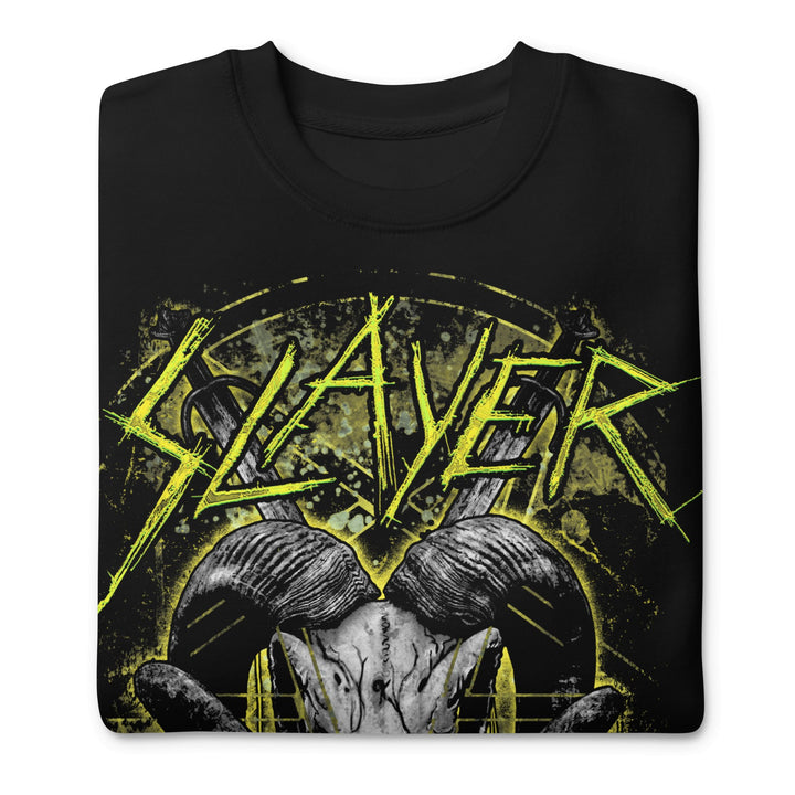 Slayer Ram Horns Jumbo Print Sweatshirt - HYPER iCONiC.