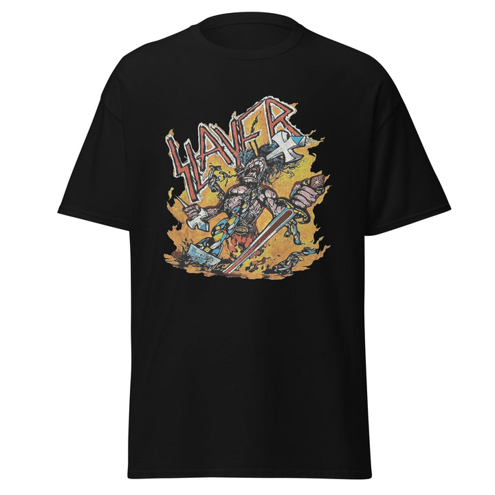 Slayer - Slain By The Sword Jumbo Print T-Shirt - HYPER iCONiC.