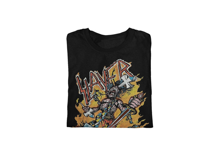 Slayer - Slain By The Sword Jumbo Print T-Shirt - HYPER iCONiC.