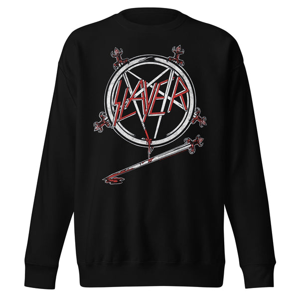 Slayer Sword Logo Jumbo Print Sweatshirt - HYPER iCONiC.