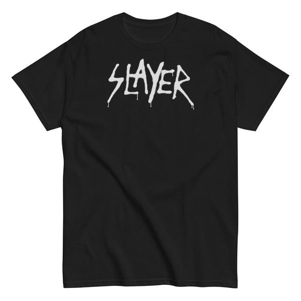 Slayer - White Drip Logo T-Shirt - HYPER iCONiC.