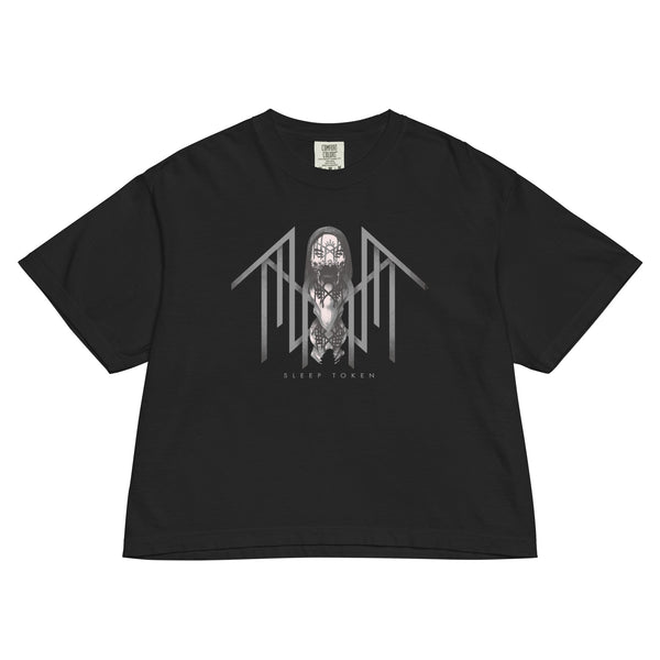 Sleep Token Ascensionism Mineral Wash Womens Crop Top - HYPER iCONiC.