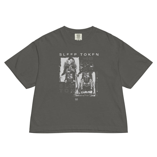 Sleep Token Chokehold Mineral Wash Womens Crop Top - HYPER iCONiC.