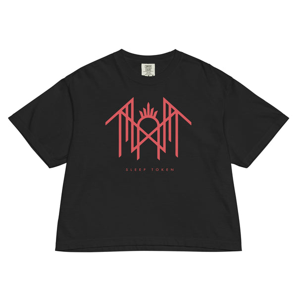 Sleep Token Dark Signs Mineral Wash Womens Crop Top - HYPER iCONiC.