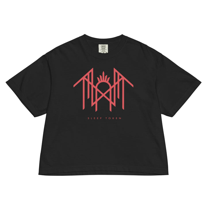 Sleep Token Dark Signs Mineral Wash Womens Crop Top - HYPER iCONiC.