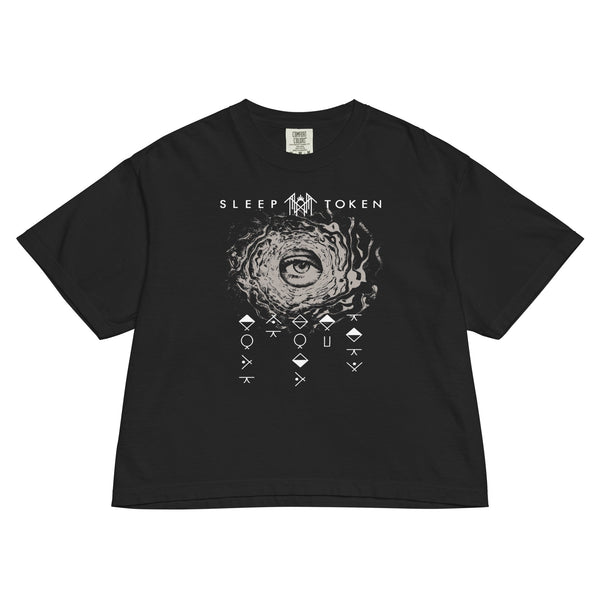 Sleep Token DYWTYLM Mineral Wash Womens Crop Top - HYPER iCONiC.