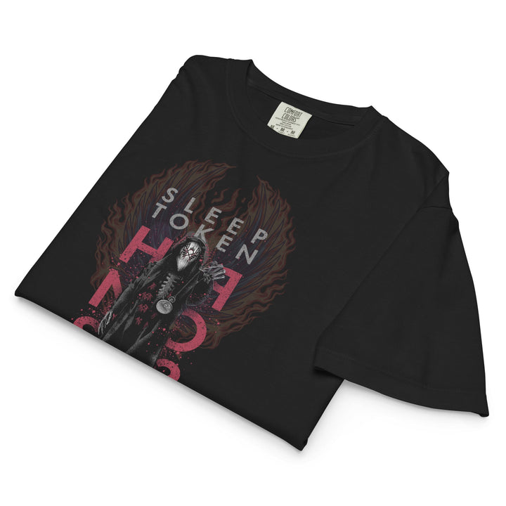 Sleep Token Medallion Mineral Wash Womens Crop Top - HYPER iCONiC.