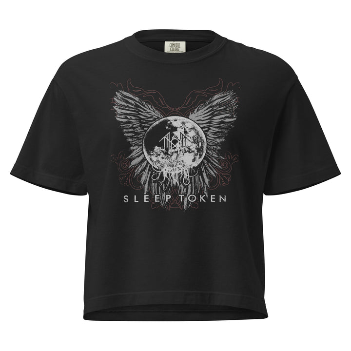 Sleep Token Rain Mineral Wash Womens Crop Top - HYPER iCONiC.