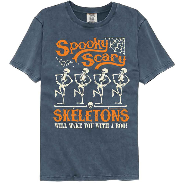 Spooky Scary Skeletons - Sss Funky Decorative Comfort Color T-Shirt - HYPER iCONiC.
