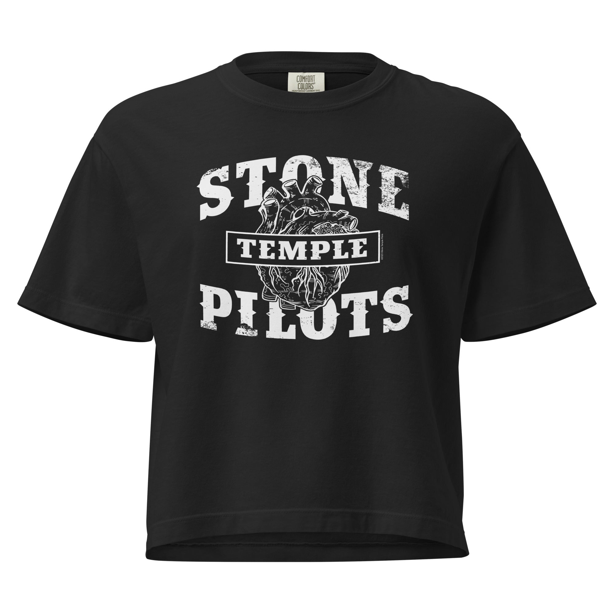 Stone Temple Pilots - Heart Logo Mineral Wash Womens Crop Top