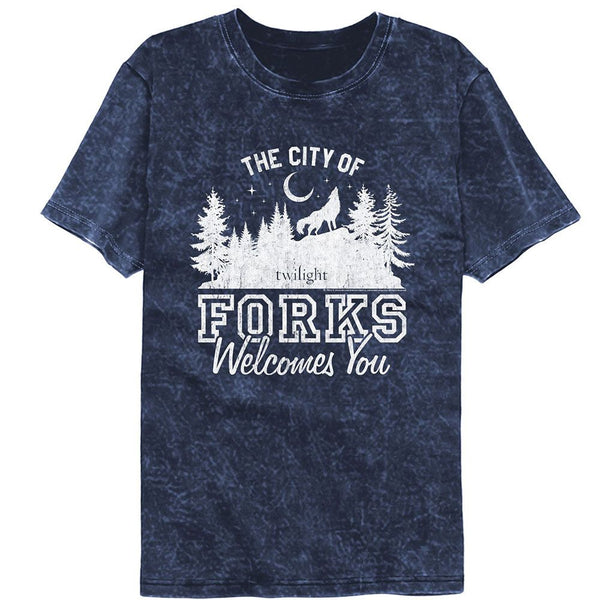 The Twilight Saga - Twilight The City Of Forks Vintage Wash T-Shirt - HYPER iCONiC.