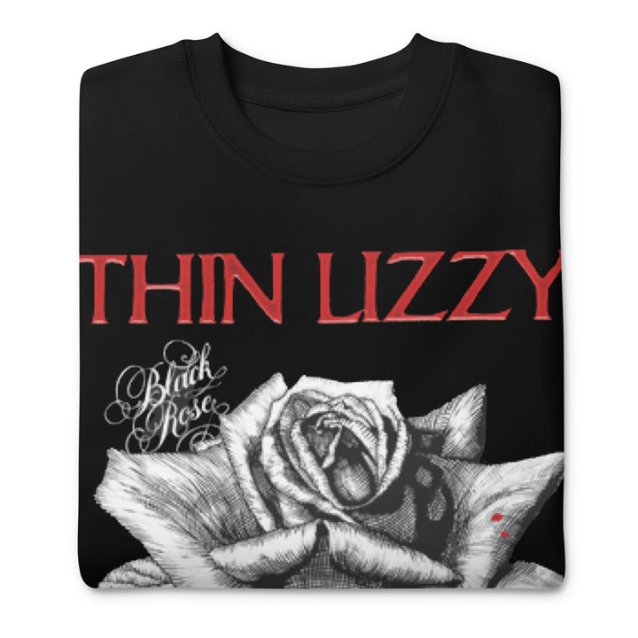 Thin Lizzy Black Rose Jumbo Print Sweatshirt - HYPER iCONiC.