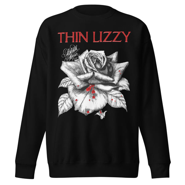 Thin Lizzy Black Rose Jumbo Print Sweatshirt - HYPER iCONiC.