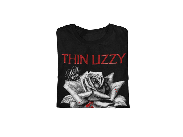 Thin Lizzy - Black Rose Jumbo Print T-Shirt - HYPER iCONiC.