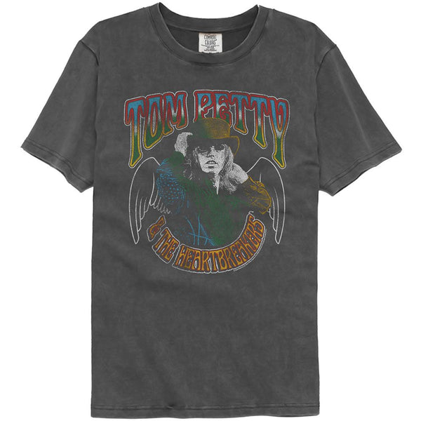 Tom Petty - With Wings Vintage Wash Black T-Shirt - HYPER iCONiC.