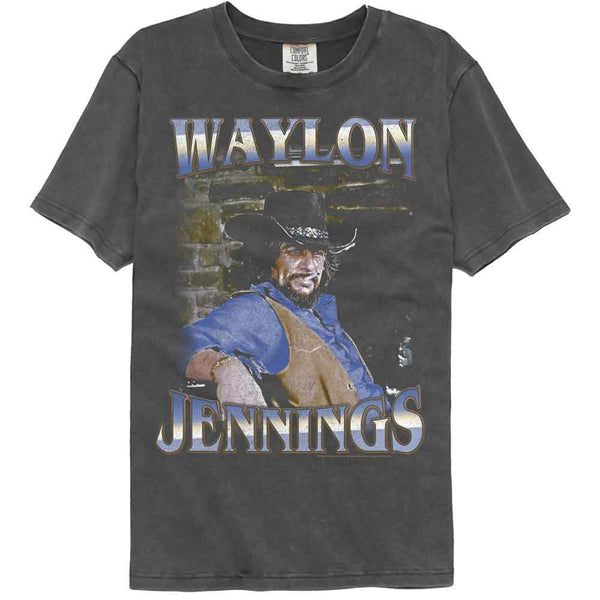 Waylon Jennings - Faded Bricks Comfort Color T-Shirt - HYPER iCONiC.