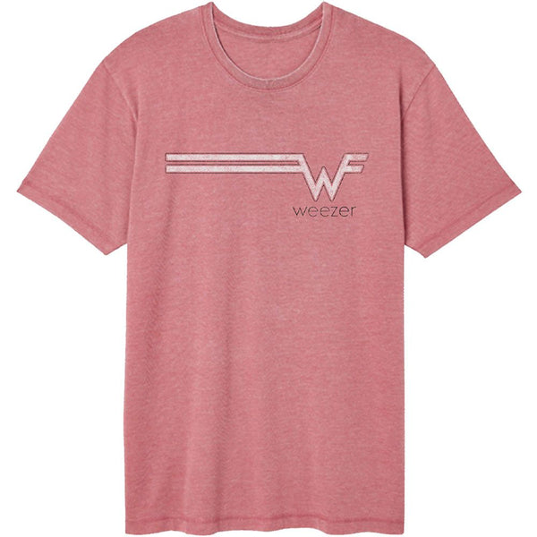 Weezer - Striped Logo Vintage Wash T-Shirt - HYPER iCONiC.
