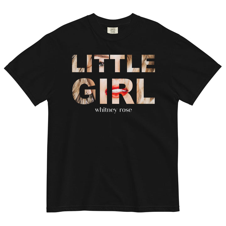 Whitney Rose - Little Girl Garment Dyed T-Shirt - Black - HYPER iCONiC.