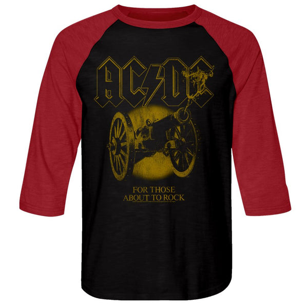 AC/DC - AC/DC Monochrome FTATR Baseball Shirt - HYPER iCONiC.