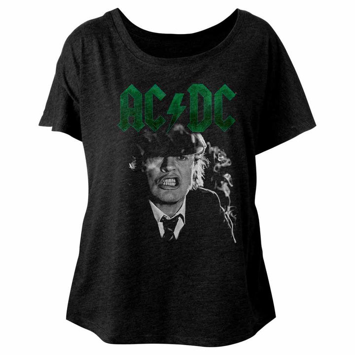 AC/DC - Angus Growl Womens Short Sleeve Dolman - HYPER iCONiC
