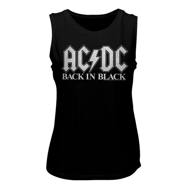 AC/DC - Back In Black 2 Womens Muscle Tank Top - HYPER iCONiC