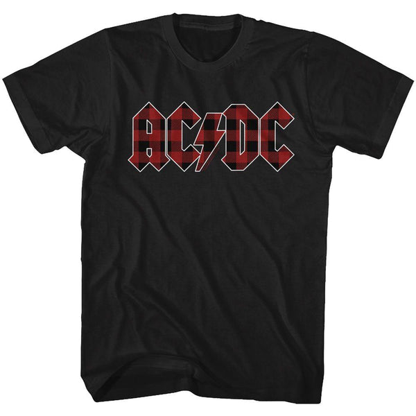 AC/DC - Back In Plaid Boyfriend Tee - HYPER iCONiC