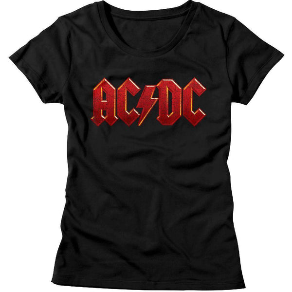AC/DC - Distress Red Womens T-Shirt - HYPER iCONiC