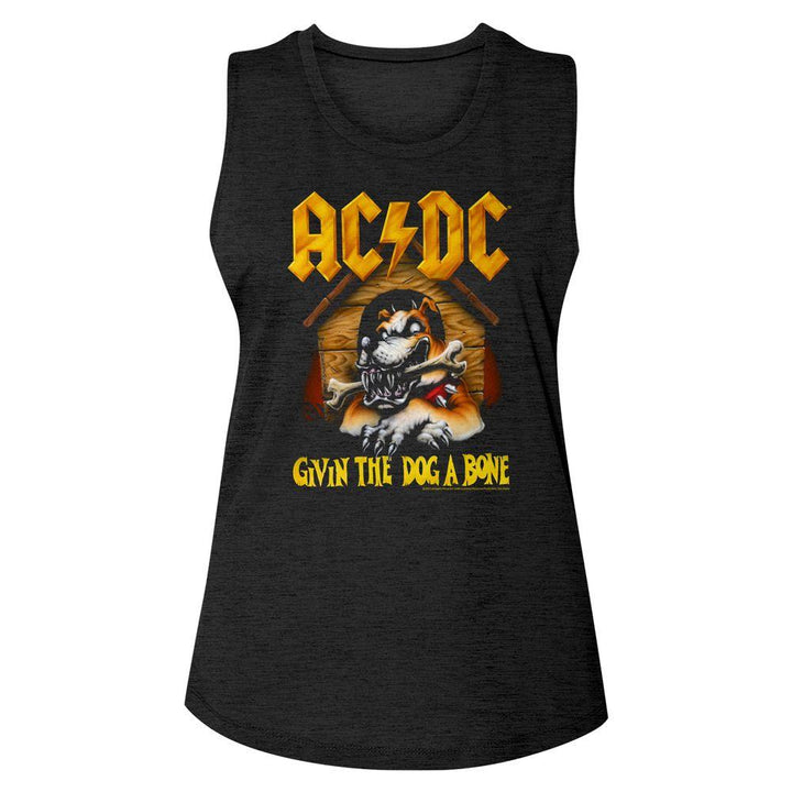 AC/DC - Dog A Bone Womens Slub T-Shirt - HYPER iCONiC