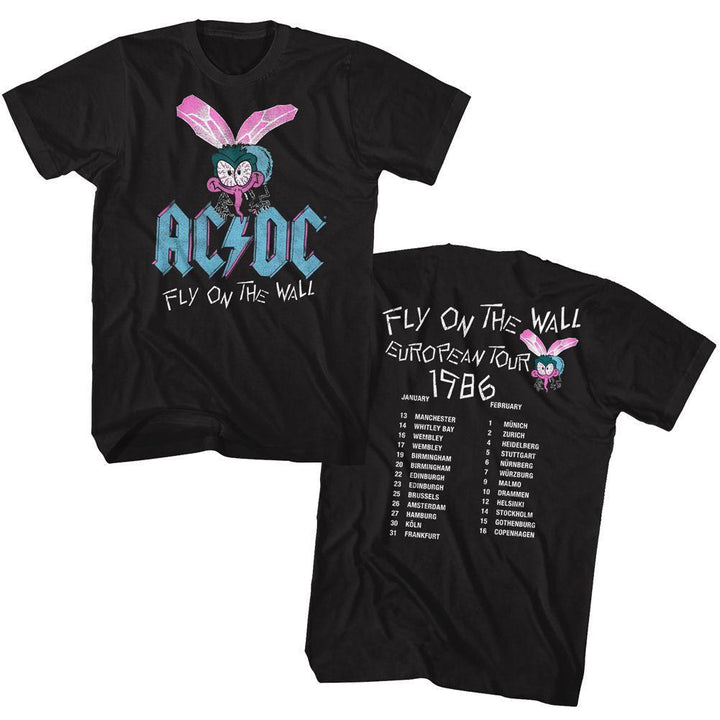 AC/DC - Fly Wall Euro Tour Boyfriend Tee - HYPER iCONiC