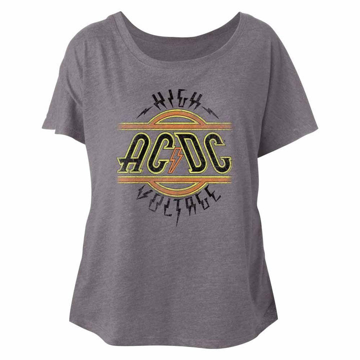 AC/DC - High Voltage Womens Short Sleeve Dolman - HYPER iCONiC