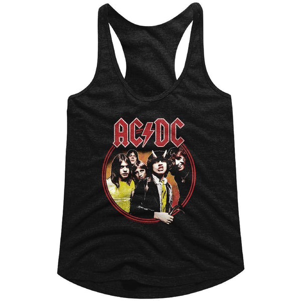 AC/DC - Highway To Hell Circle Womens Racerback Tank - HYPER iCONiC